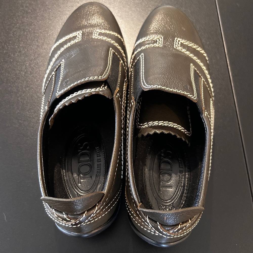 TOD’s Leather Forest Green Loafers-Women’s 5 1/2